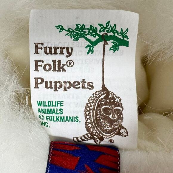 Folkmanis Furry Folk Puppets Polar Bear Realistic Lifelike Plush Stuffed Animal - Picture 11 of 12